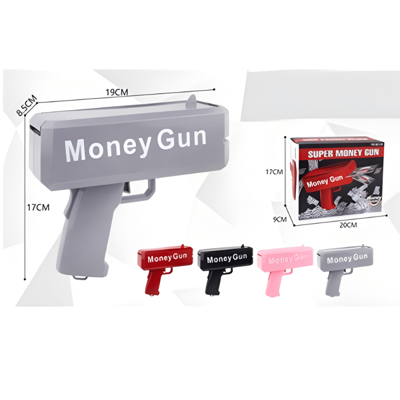 Pistolet à Billets Money Gun - Lance Billets 100 Faux Billets