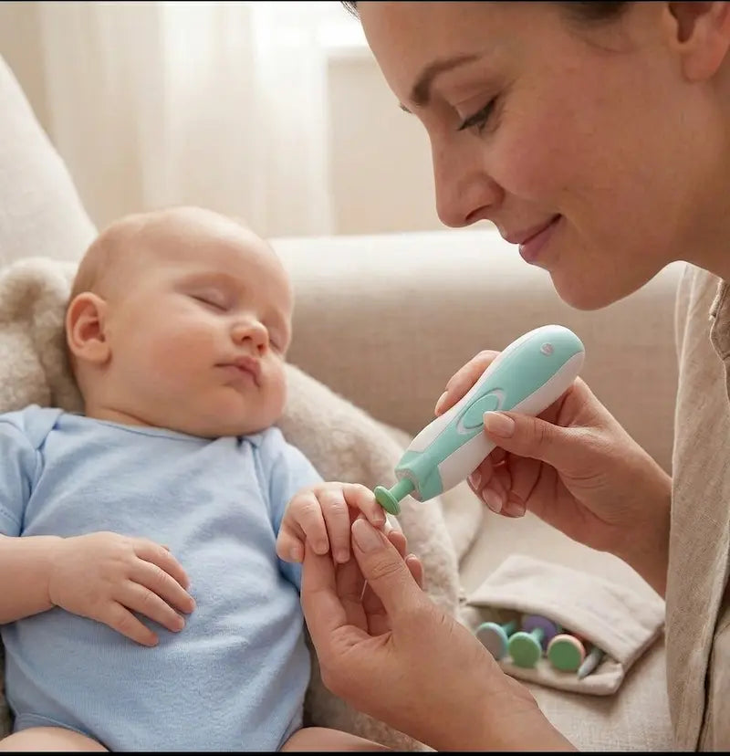 Lime à ongles électrique pour bébé Showell avec 6 embouts interchangeables, lime-electrique.