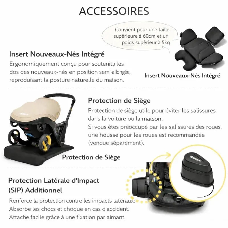 Poussette convertible en siège-auto-neufmois