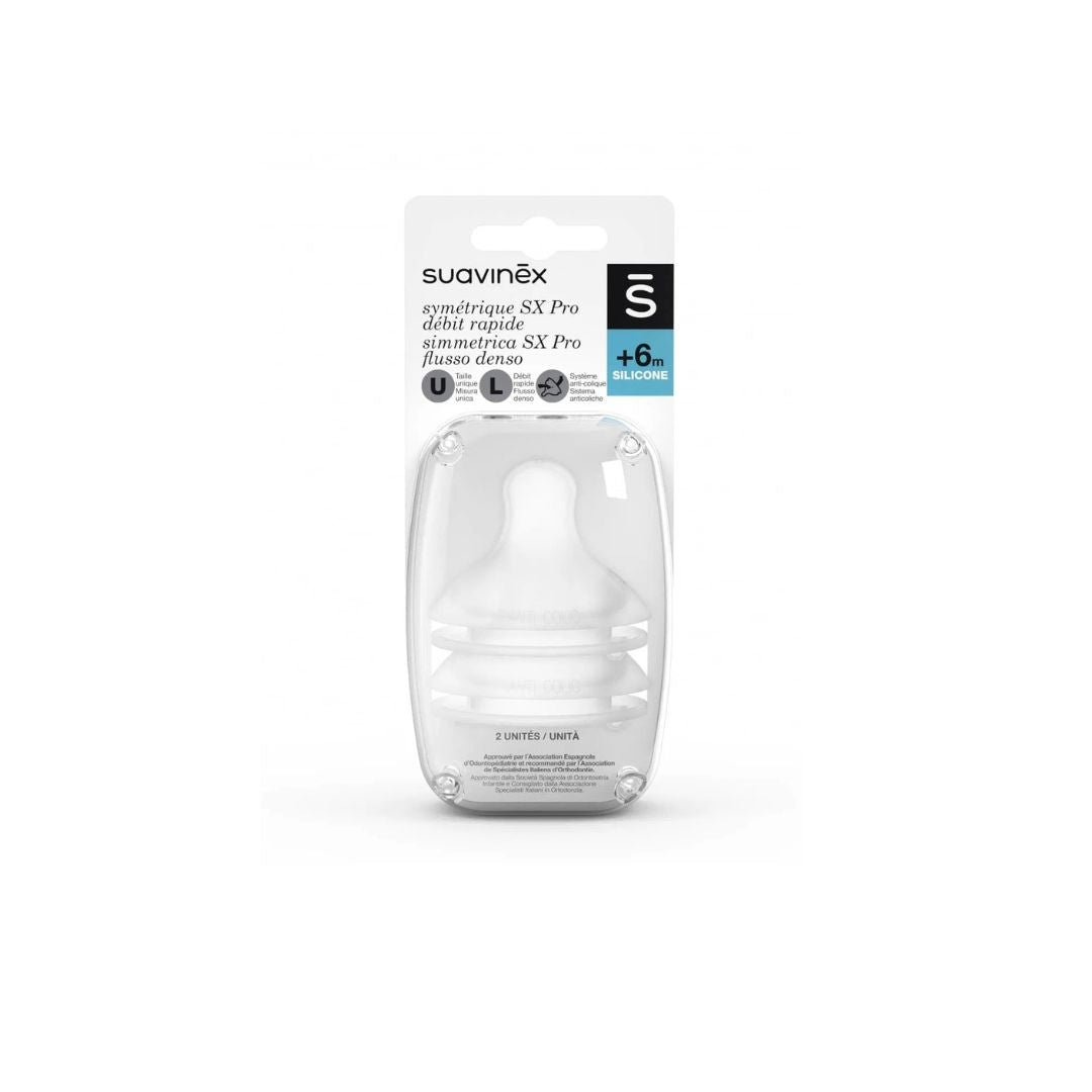 Lot de 2 Tétines Symétriques SX Pro (Débit Rapide)