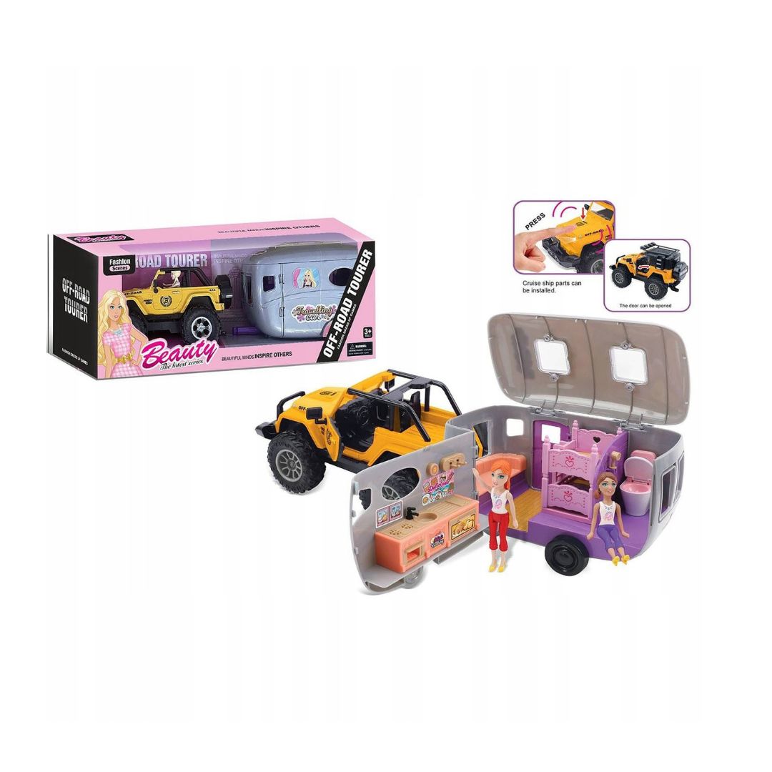 Off-Road Tourer Beauty – Voiture & Caravane avec figurines