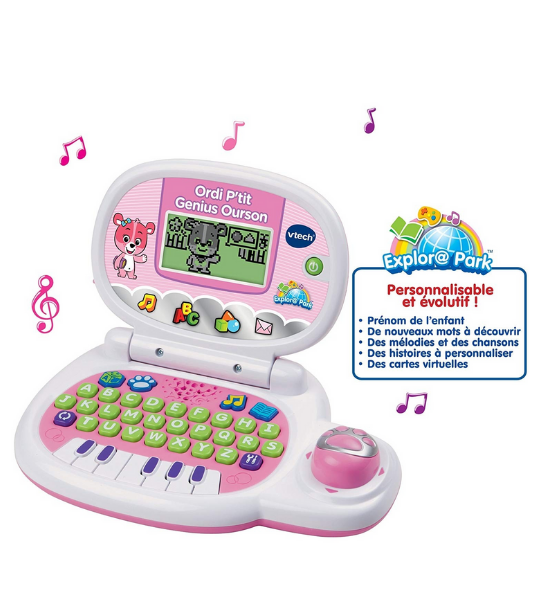 Ordinateur P'tit Genius Ourson Rose - Vtech