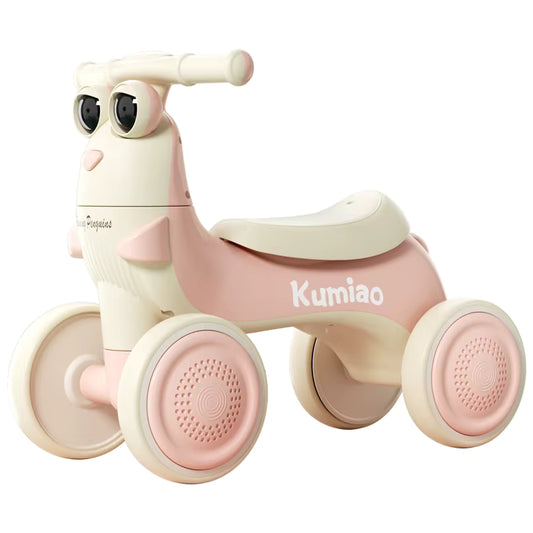 Porteur Bébé 4 Roues Kumiao Rose et Crème