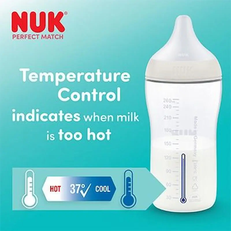 NUK Biberons Anti-Coliques 260ml 3M+ - Blanc