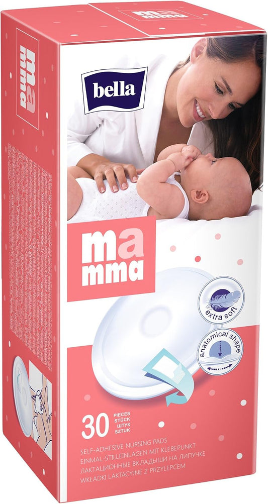 Boîte de 30 coussinets d'allaitement jetables auto-adhésifs Bella Mamma pour maman, bl orange
