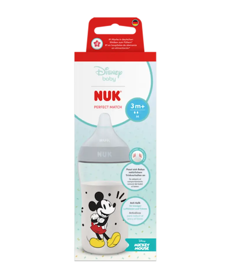 Biberon NUK Perfect Match 260ml 3m+ motifs Disney Mickey et Minnie anti-colique, webshop_png-10528779_10216336_pack_nuk_perfect_match_pp_260ml.