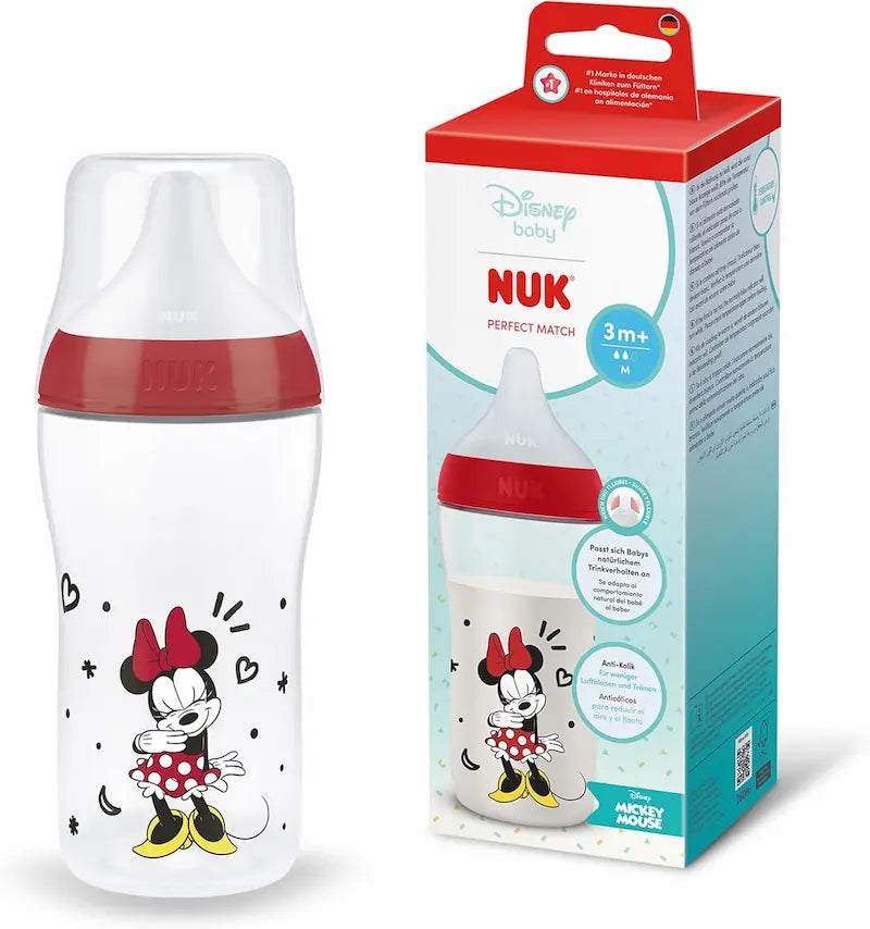 Biberon NUK Perfect Match 260ml 3m+ motifs Disney Mickey et Minnie anti-colique, webshop_png-10528779_10216336_pack_nuk_perfect_match_pp_260ml