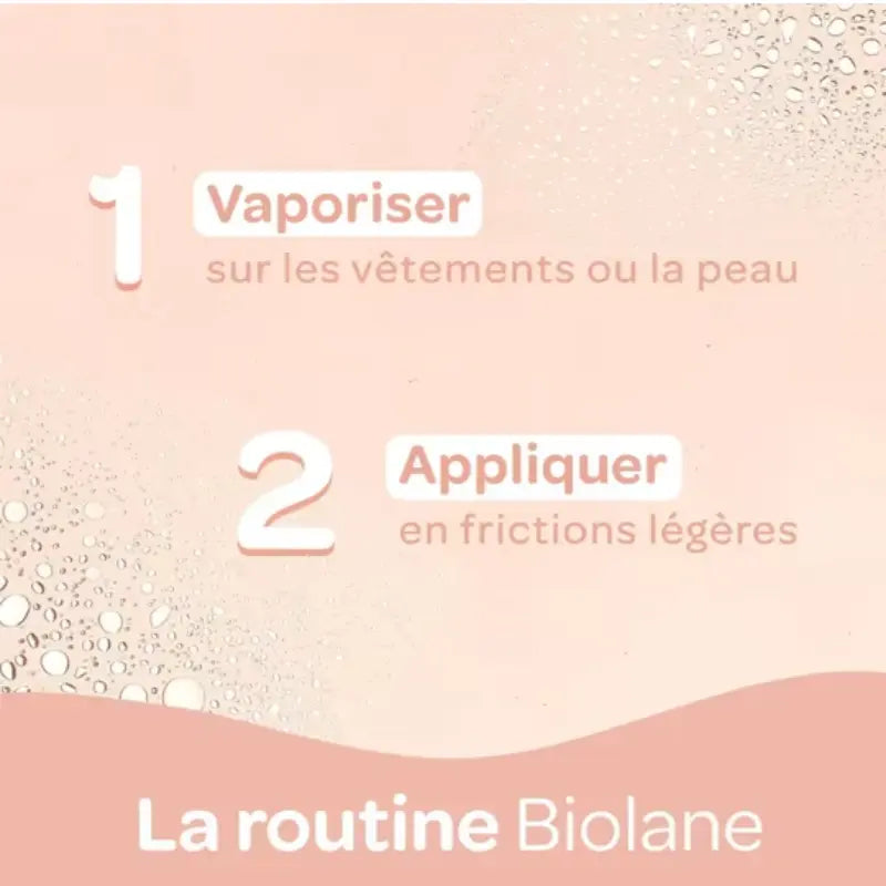 Eau de toilette fraîcheur Biolane 200ml pour bébé, parfum sans alcool doux et floral, brume micro-diffusion naturelle.