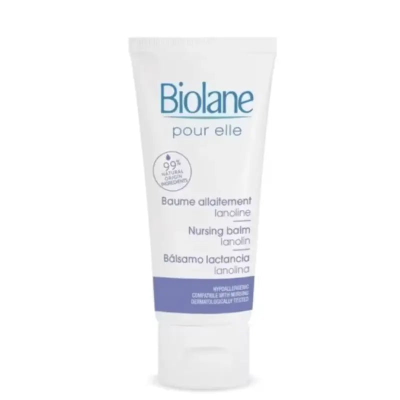 Baume allaitement Biolane pour elle à la lanoline, soin réparateur et protecteur mamelons pour maman.