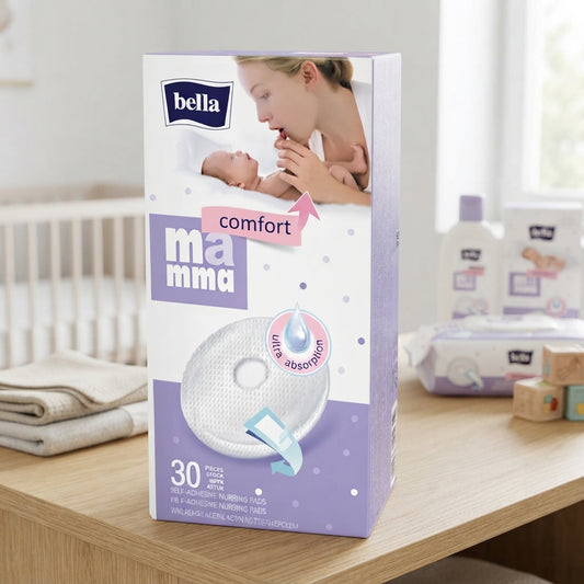 Coussinets d'allaitement Bella Mamma Comfort 30 unités Mauve.
