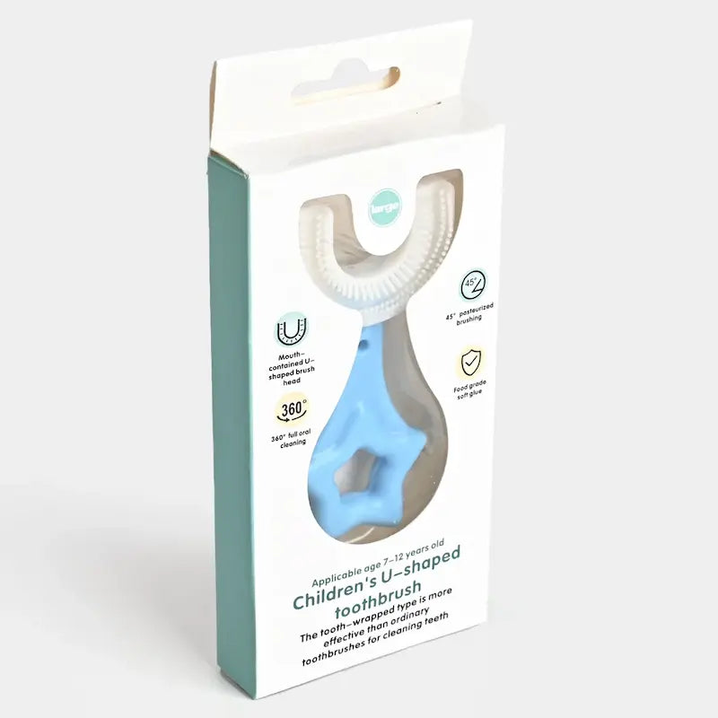 Brosse à dents enfant en forme de U en silicone nettoyage 360 degrés