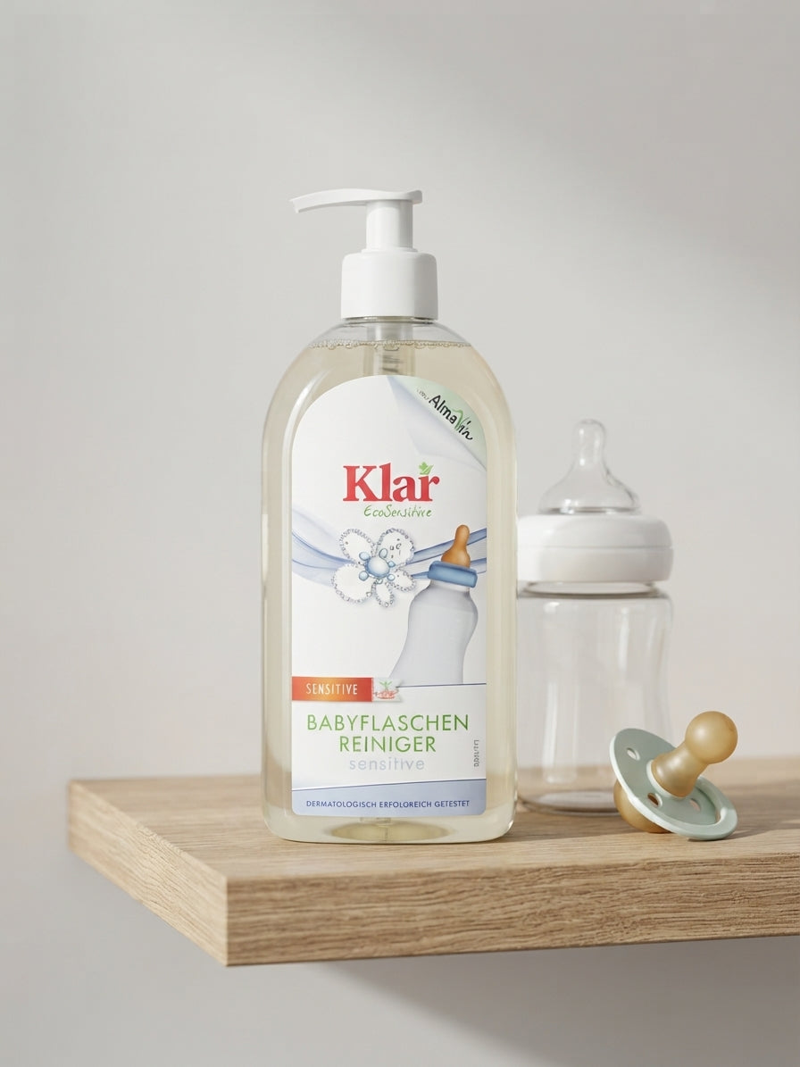 Flacon pompe nettoyant biberons sensitive sans parfum Klar EcoSensitive AlmaWin, klar.
