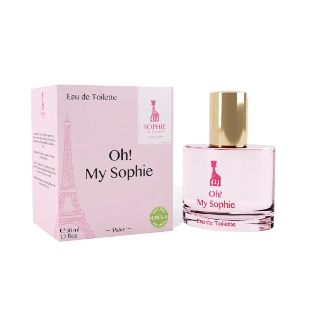 Eau de Toilette rose pour petite fille Sophie la Girafe Oh My Sophie parfum bebe Maroc.