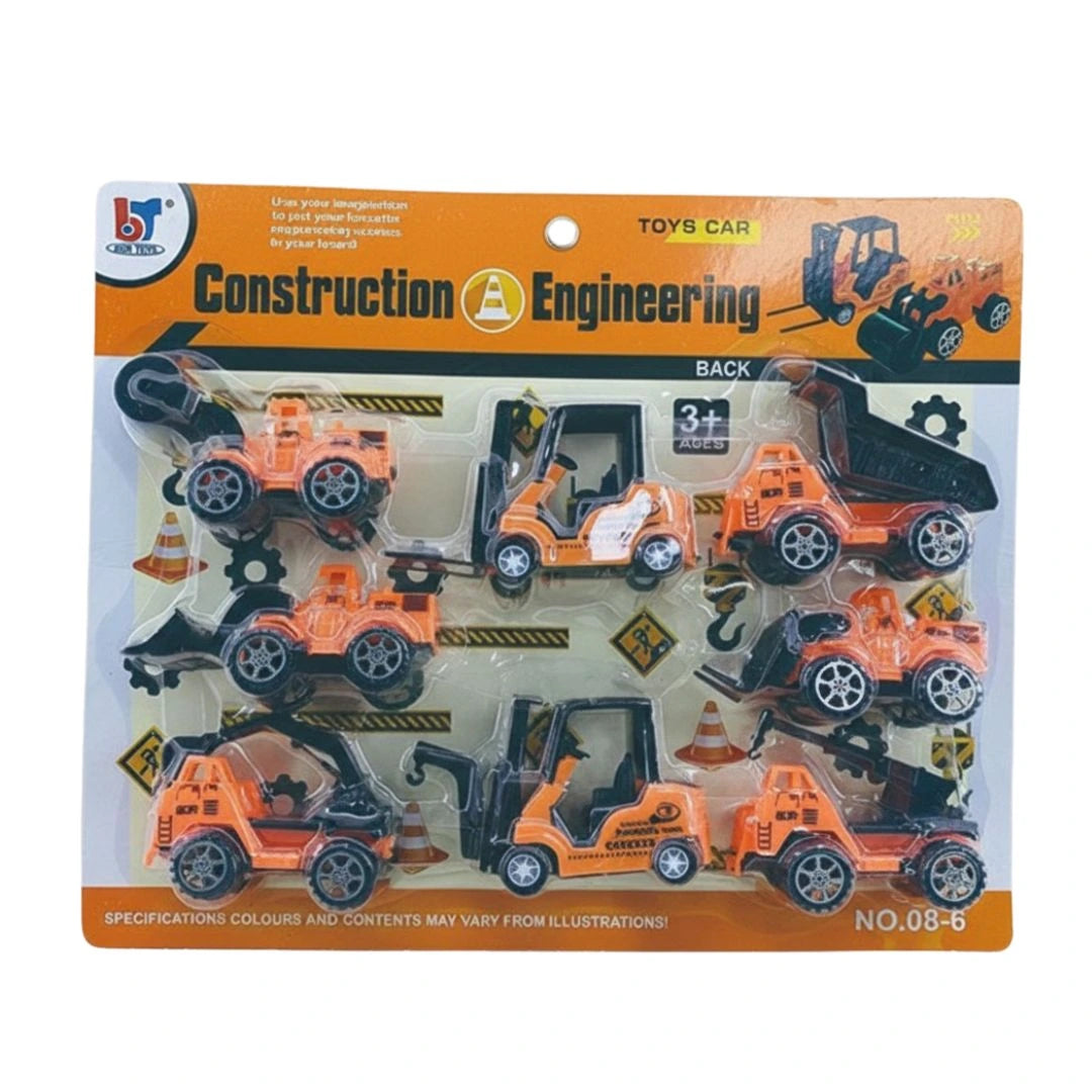 Pack de 8 Véhicules de Chantier Articulés (3+ ans)