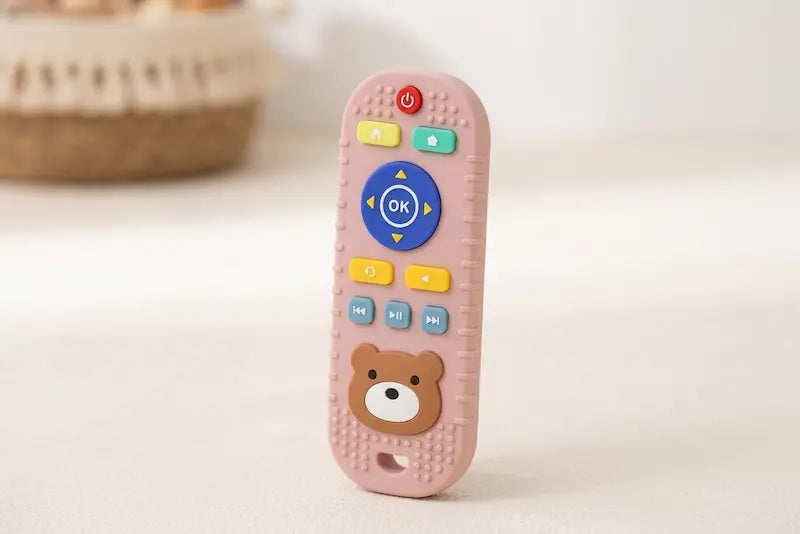 Télécommande d'Éveil & Anneau de Dentition Bébé – Silicone Alimentaire