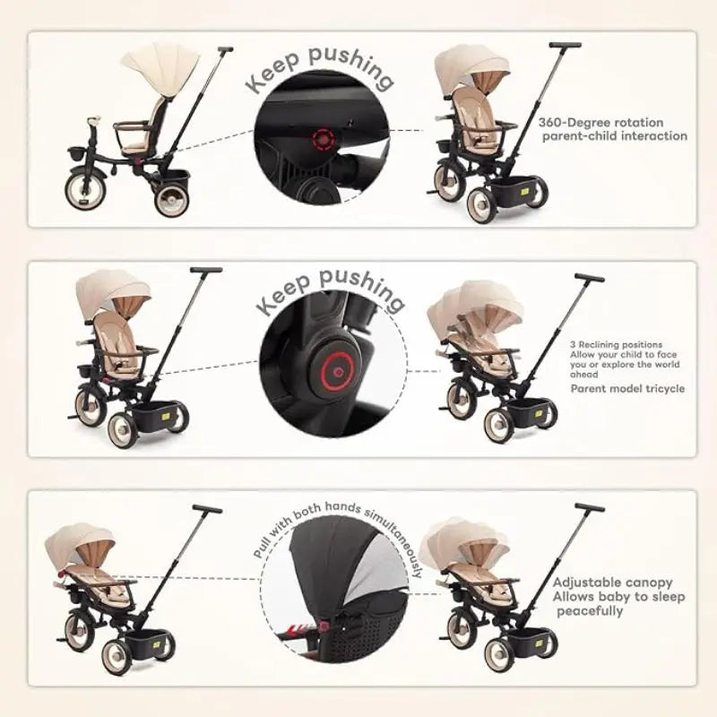 Tricycle 7 en 1 pour bébé-neufmois