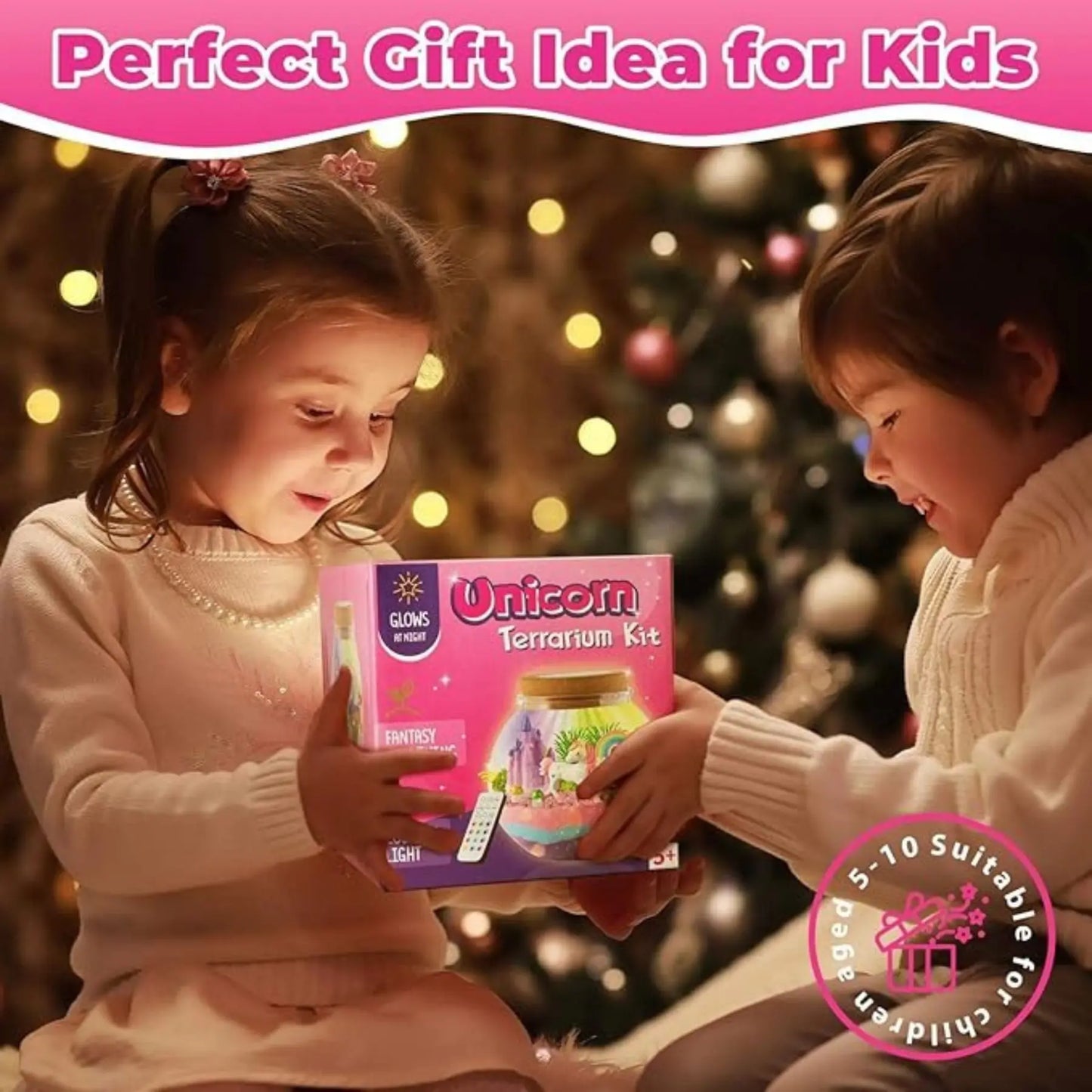Kit Terrarium Licorne Lumineux pour Filles