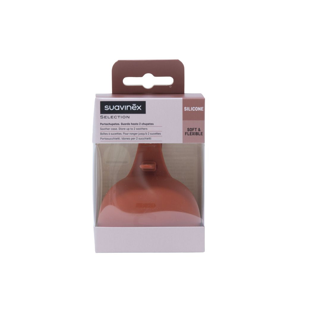 Suavinex Porte-Sucette Colour Essence Silicone rouge
