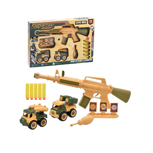 Pack Commando : Fusil M16 & Véhicules à Construire