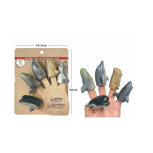 Set de 5 Marionnettes à Doigts Animaux