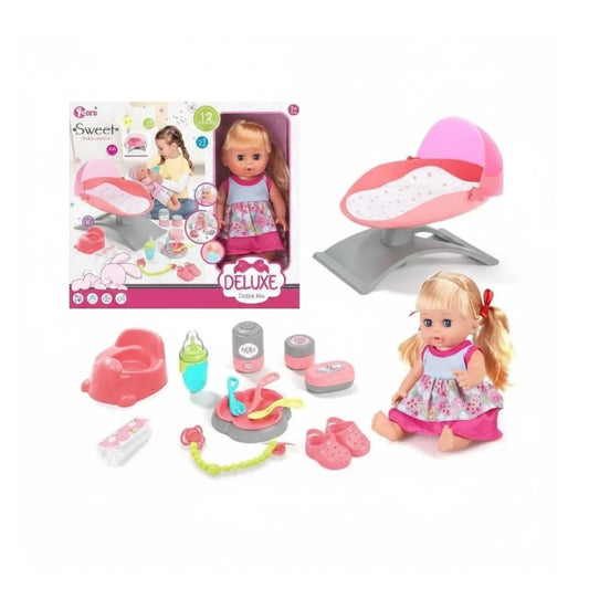 Poupée, Lit et Kit de Soins Complet