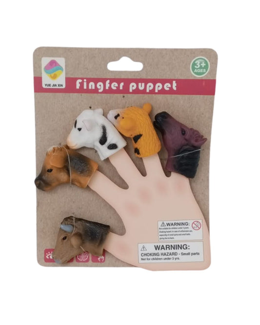 Set de 5 Marionnettes à Doigts Animaux de la Ferme