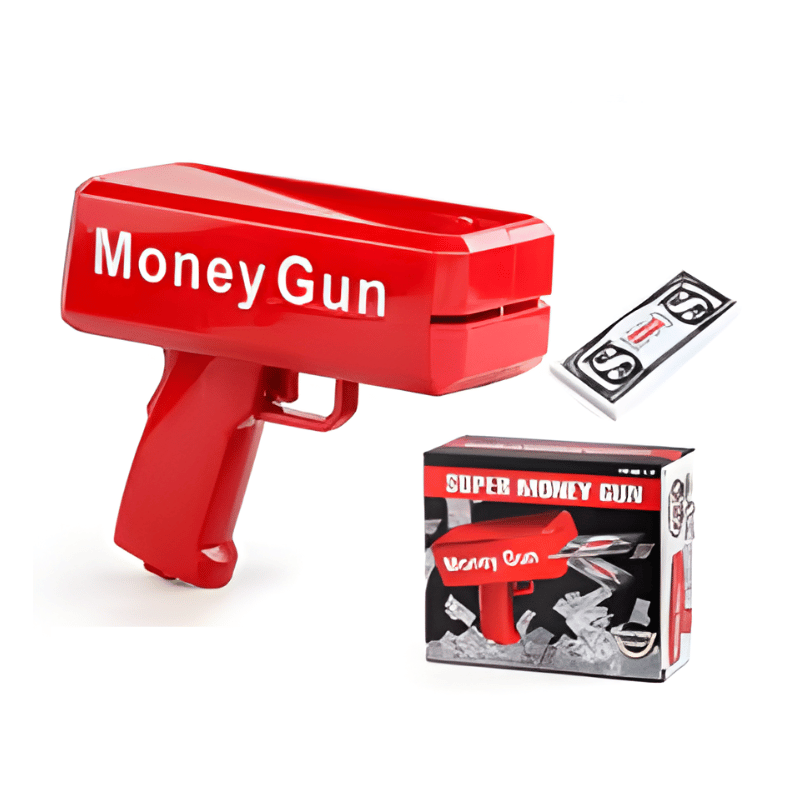 Pistolet à Billets Money Gun - Lance Billets 100 Faux Billets