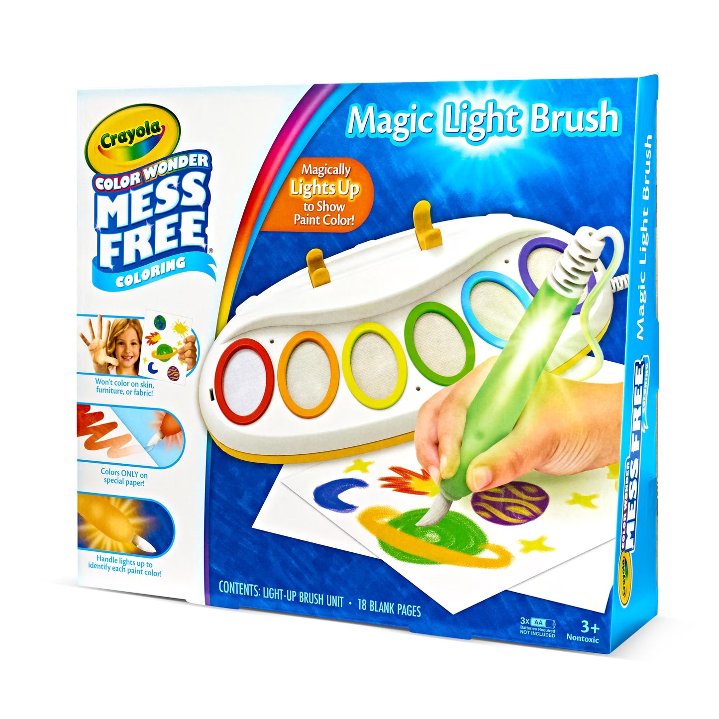 Crayola Color Wonder Magic Light Brush – Kit de Peinture Magique Anti-Tâche