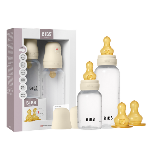 BIBS Grow and Flow Biberon Bébé Rond Silicone Set 150 ml / 270ml