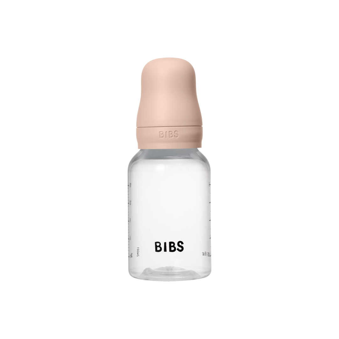 BIBS Biberon Bébé Rond Latex 1 pack 150 ml Débit Lent - Blush