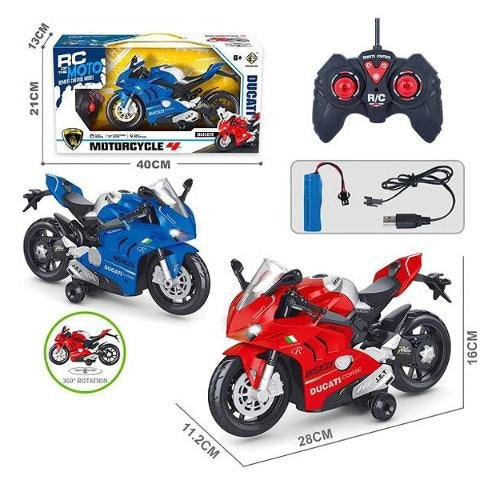 Moto Électrique Lumineuse et Musicale 2 Couleurs (Rechargeable)