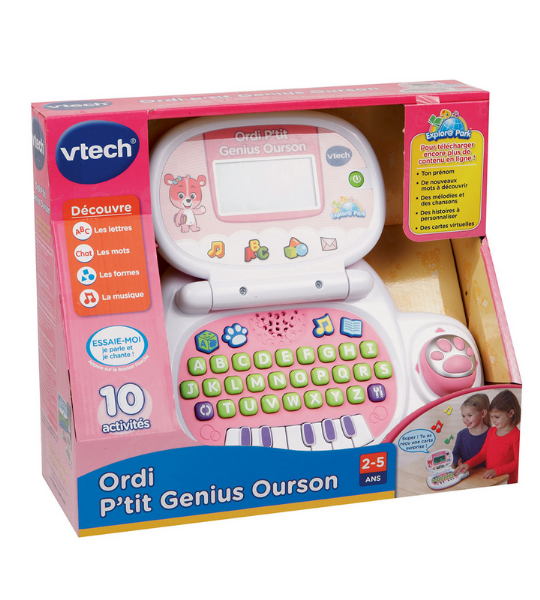 Ordinateur P'tit Genius Ourson Rose - Vtech