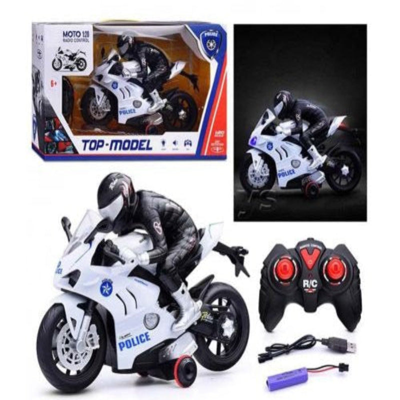 Moto Télécommandée (R/C) 2 Canaux : Lumière et Musique Intégrées