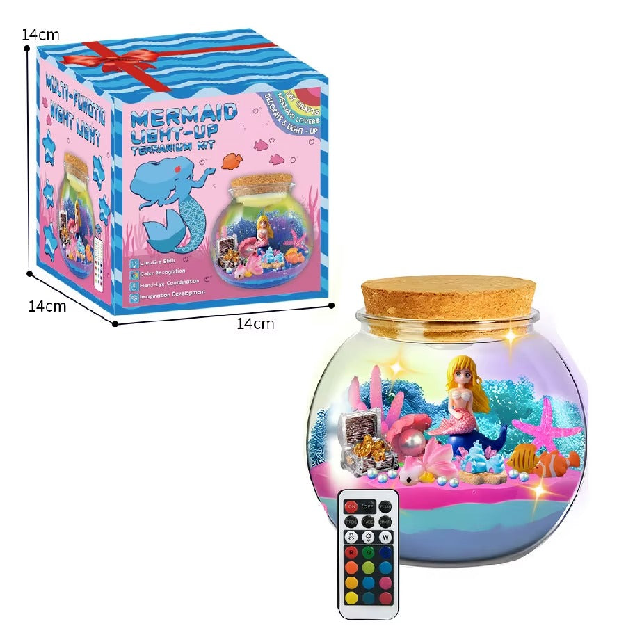 Kit Terrarium Sirène Lumineux DIY pour Enfants