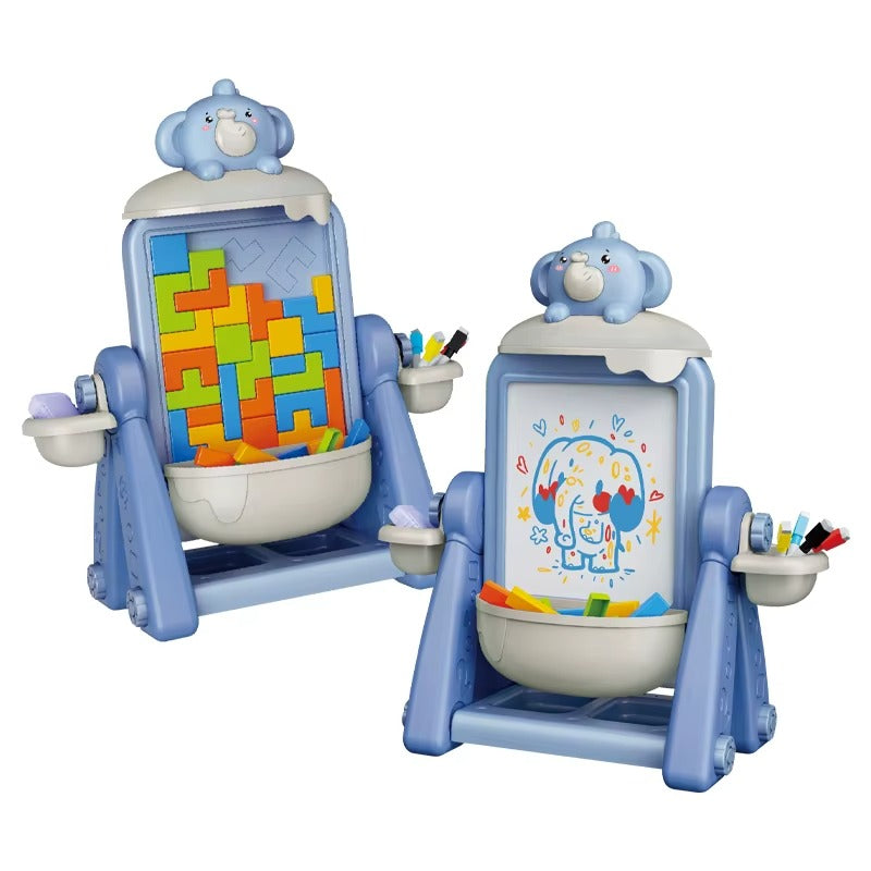 Tableau Puzzle Éléphant Double Face