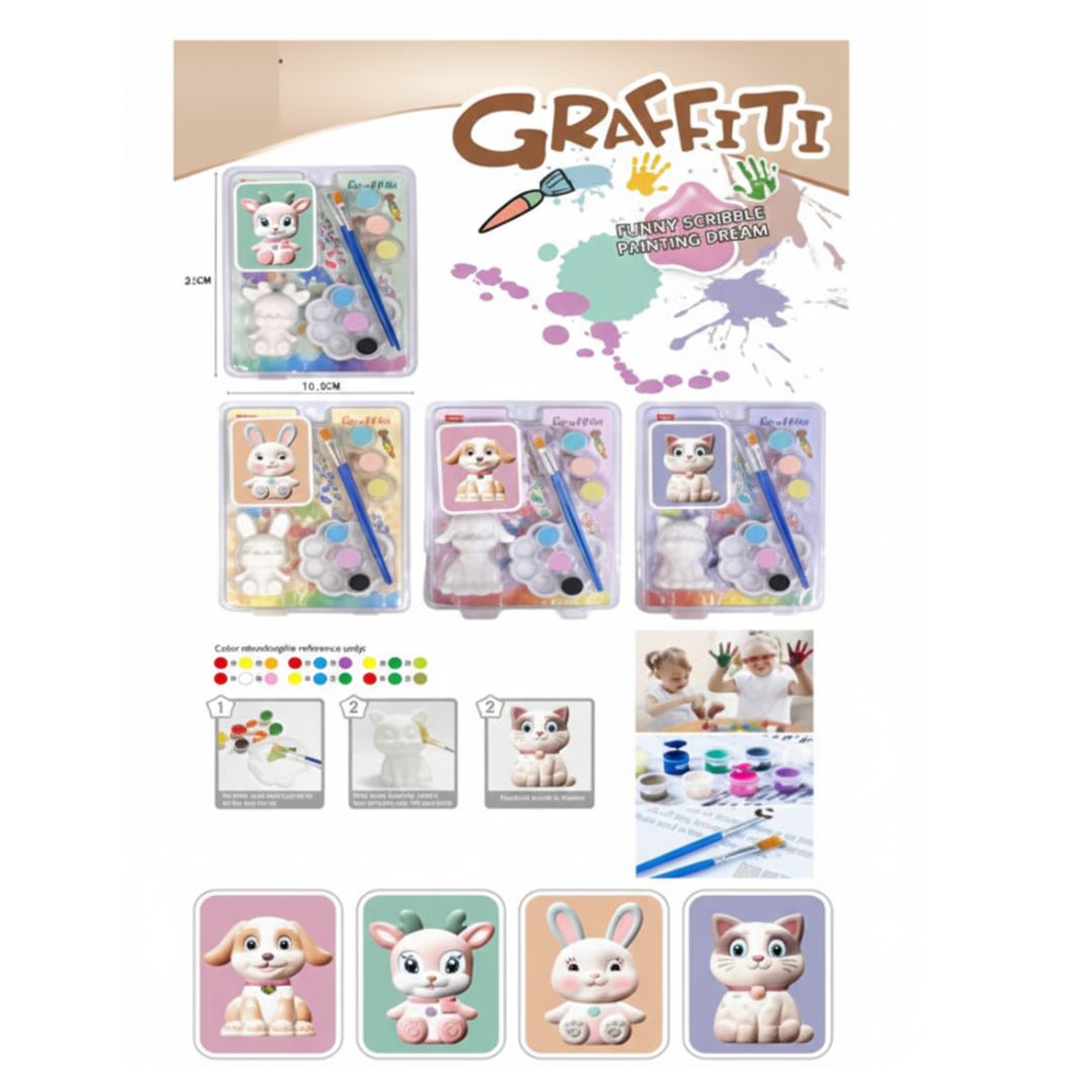 Kit Créatif "Graffiti" – Figurines 3D à Peindre