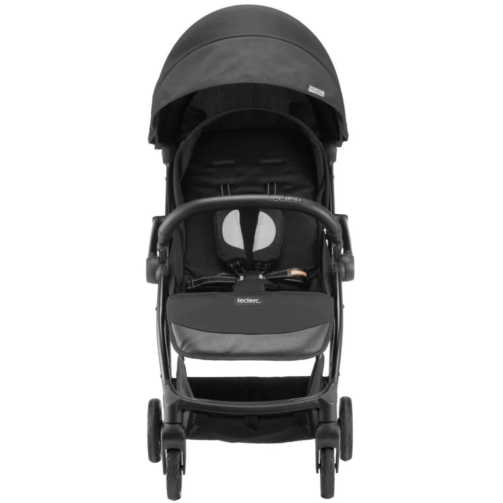Poussette Leclerc Baby Magic Fold noire compacte avec système de pliage automatique,