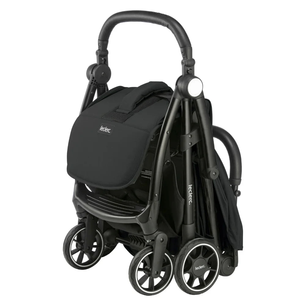 Poussette Leclerc Baby Magic Fold noire compacte avec système de pliage automatique,Poussette Leclerc Baby Magic Fold noire compacte avec système de pliage automatique,