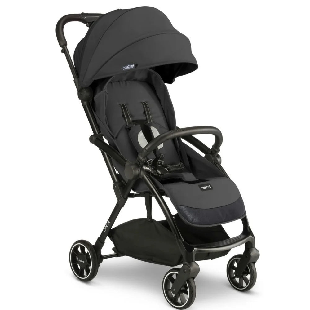 Poussette Leclerc Baby Magic Fold noire compacte avec système de pliage automatique,